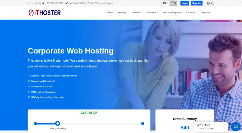 iTHOSTER Corporate cPanel Hosting screenshot
