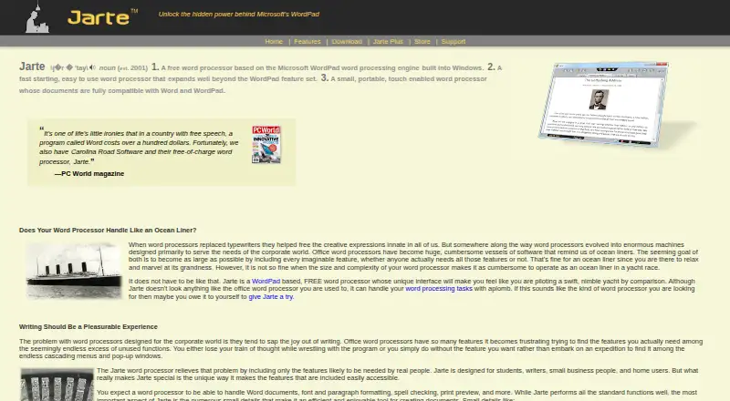 Jarte screenshot
