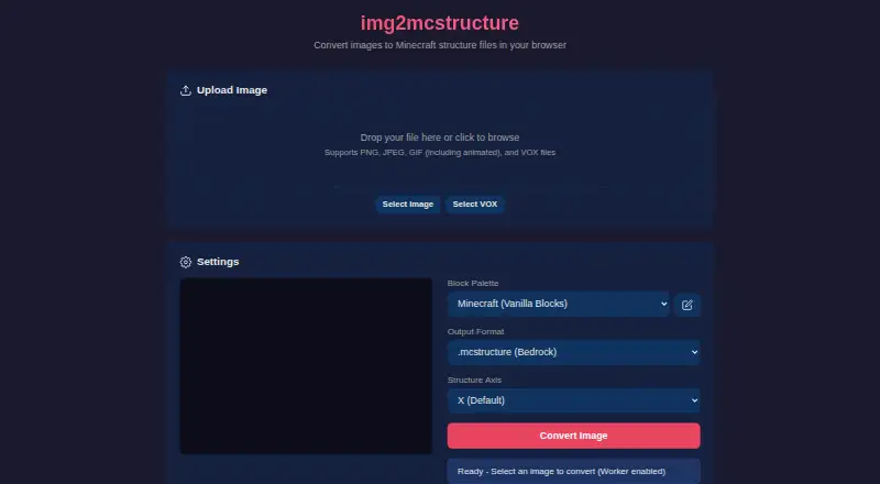 img2mcstructure screenshot