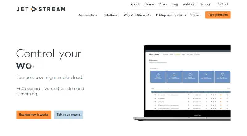 Jet-Stream CDN screenshot