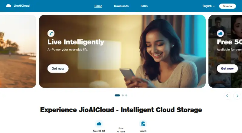 JioAICloud screenshot
