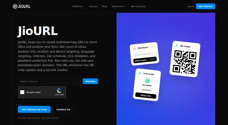 JioURL screenshot