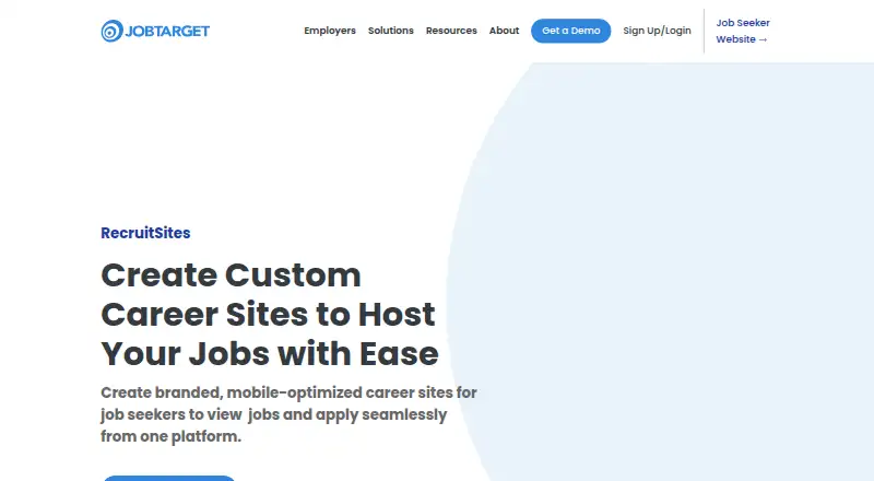 JobTarget RecruitSites screenshot