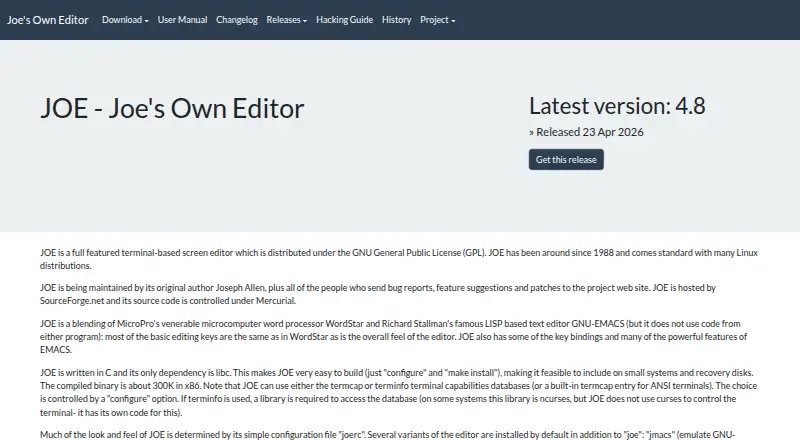 Joe's Own Editor screenshot