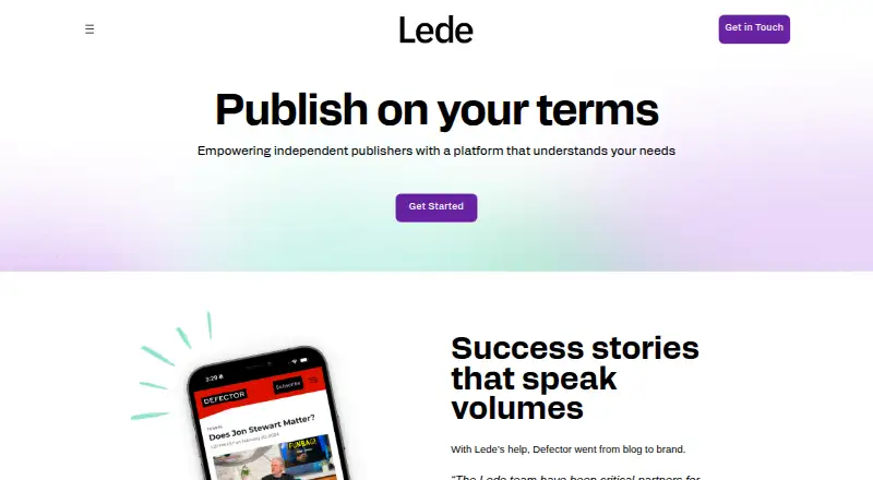 Lede screenshot