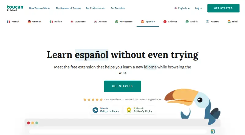 Toucan screenshot