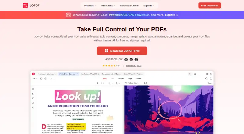 JOPDF screenshot