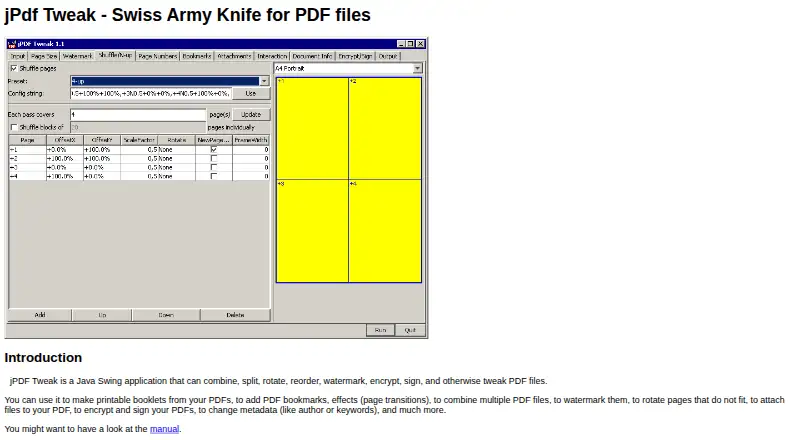jPDF Tweak screenshot