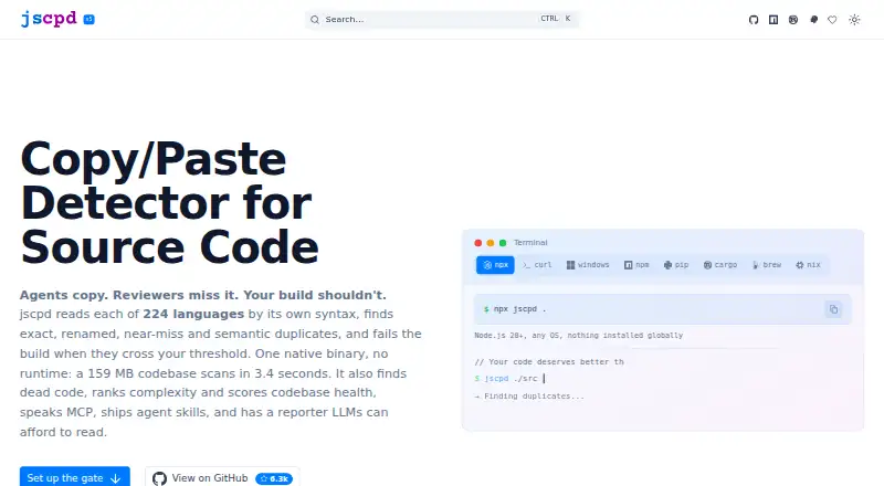 jscpd screenshot