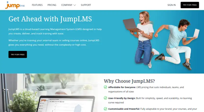 JumpLMS screenshot