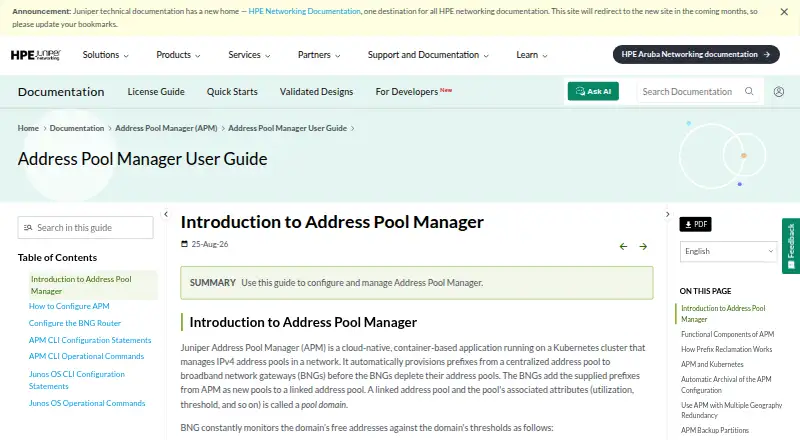 Juniper Address Pool Manager screenshot