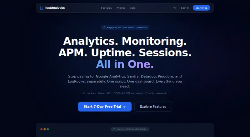 JustAnalytics screenshot