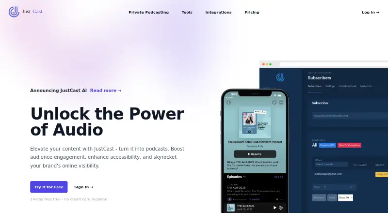 JustCast screenshot