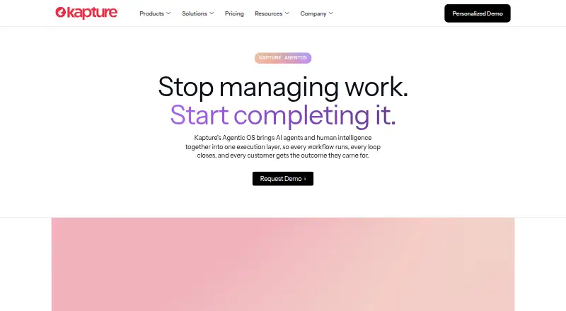 Kapture CRM screenshot