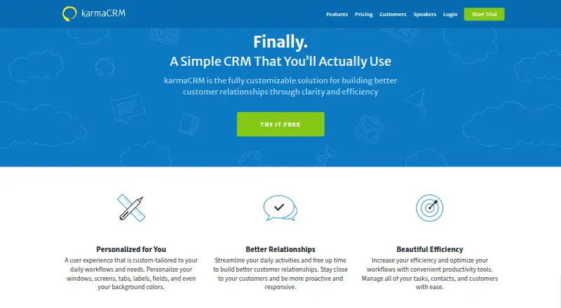 karmaCRM screenshot