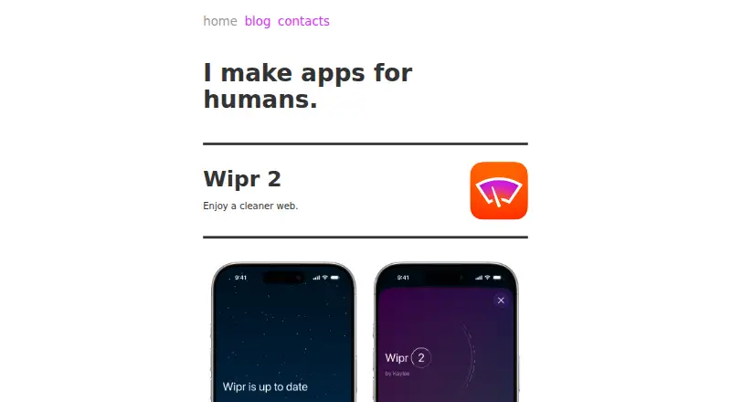 Wipr screenshot