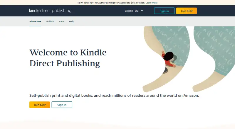 Kindle Direct Publishing screenshot