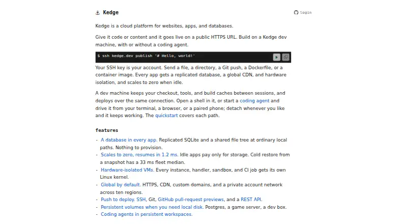 Kedge screenshot