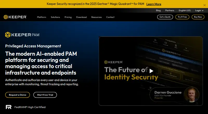 KeeperPAM screenshot