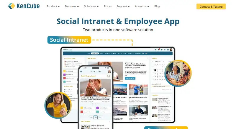 KenCube Social Intranet screenshot