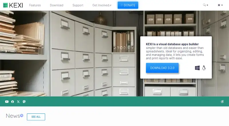 KEXI screenshot