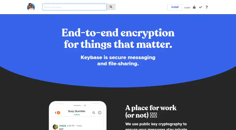 Keybase screenshot