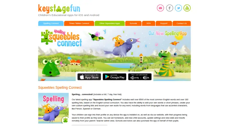 Squeebles Spelling Connect screenshot