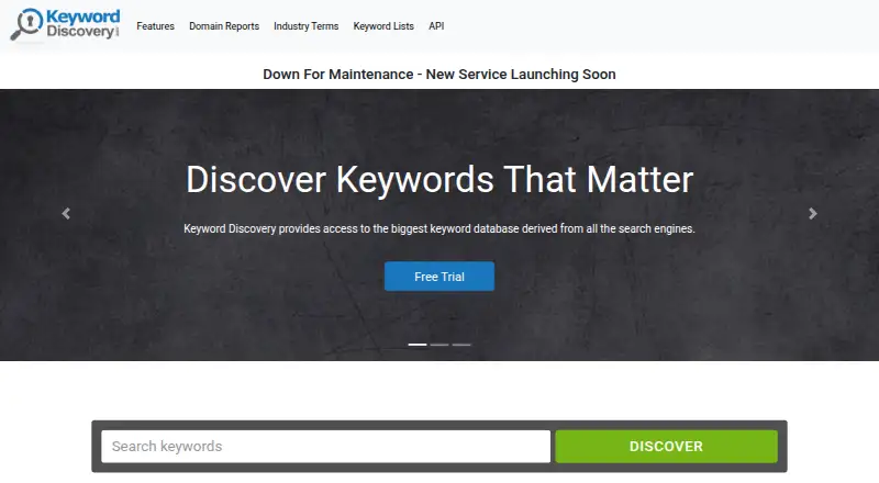 Keyword Discovery screenshot
