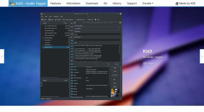 Kid3 screenshot