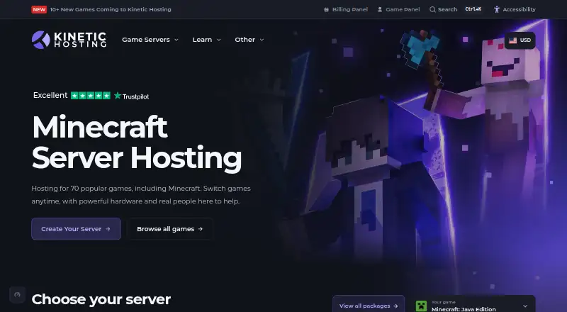 Kinetic Hosting screenshot