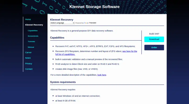 Klennet Recovery screenshot