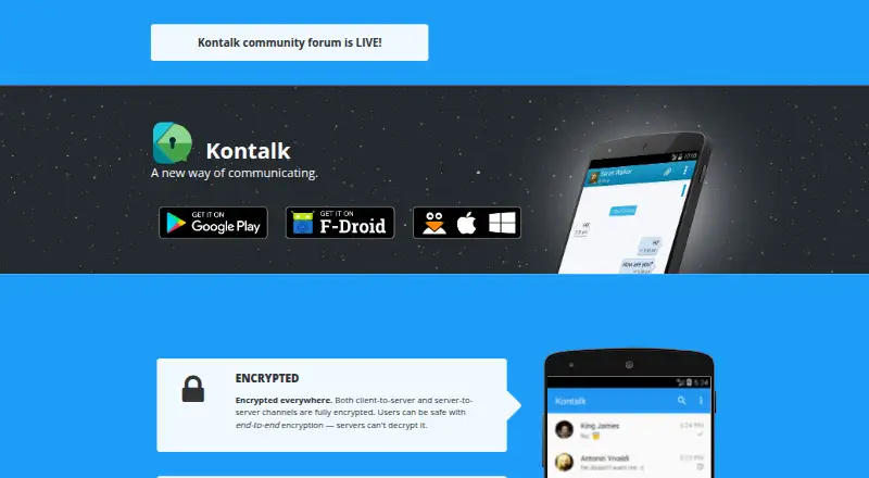 Kontalk screenshot