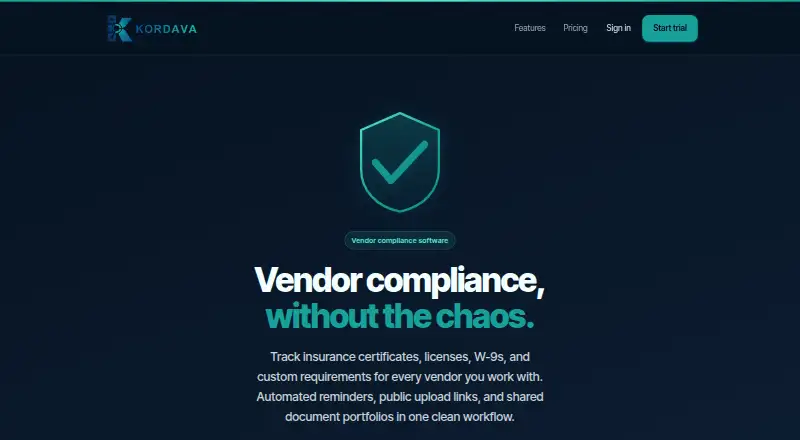 Kordava Vendors screenshot