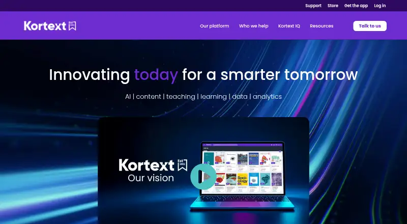 Kortext screenshot