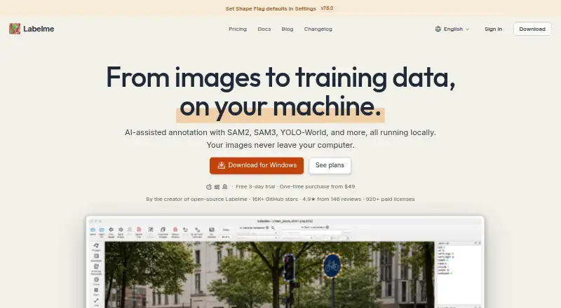 Labelme screenshot