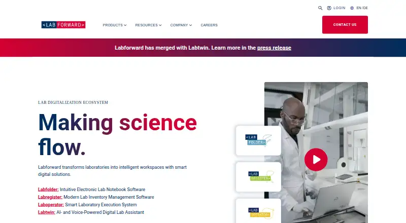 Labforward screenshot