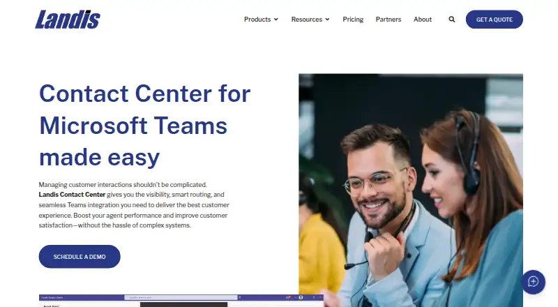 Landis Contact Center screenshot
