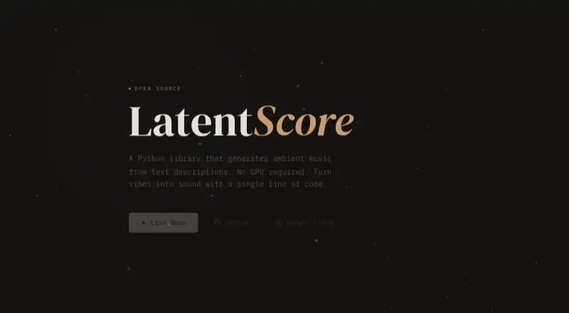LatentScore Live screenshot