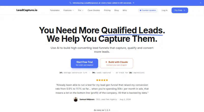 LeadCapture.io screenshot