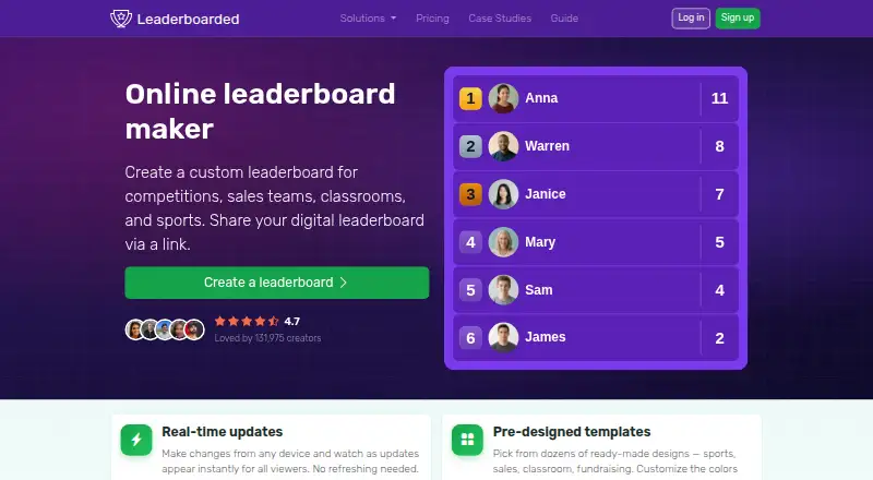 Leaderboarded screenshot