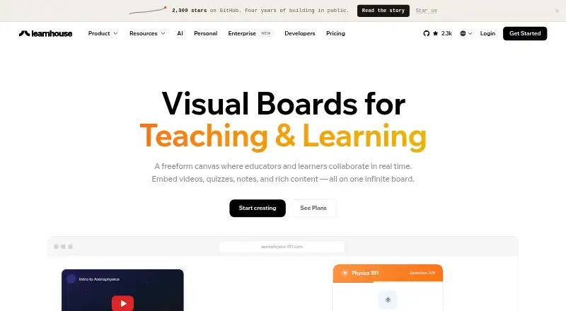 LearnHouse Boards screenshot