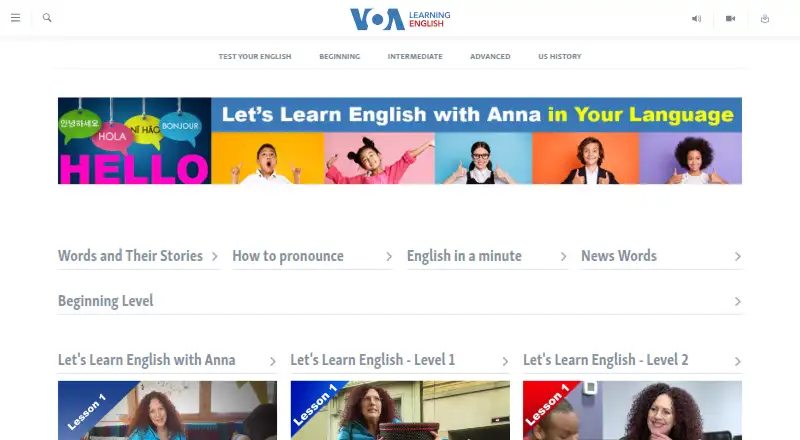 VOA Learning English screenshot