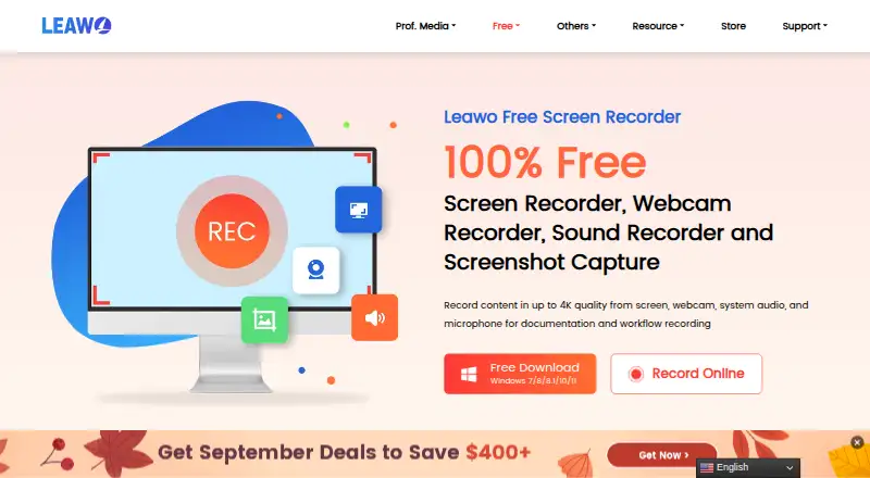 Leawo Free Screen Recorder screenshot