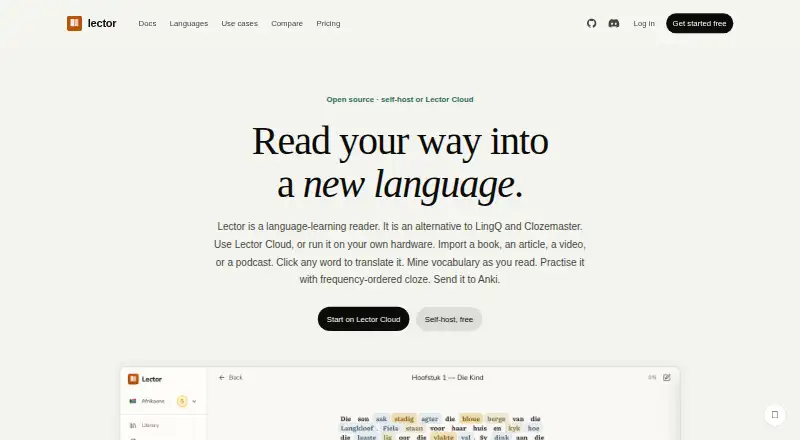 Lector screenshot