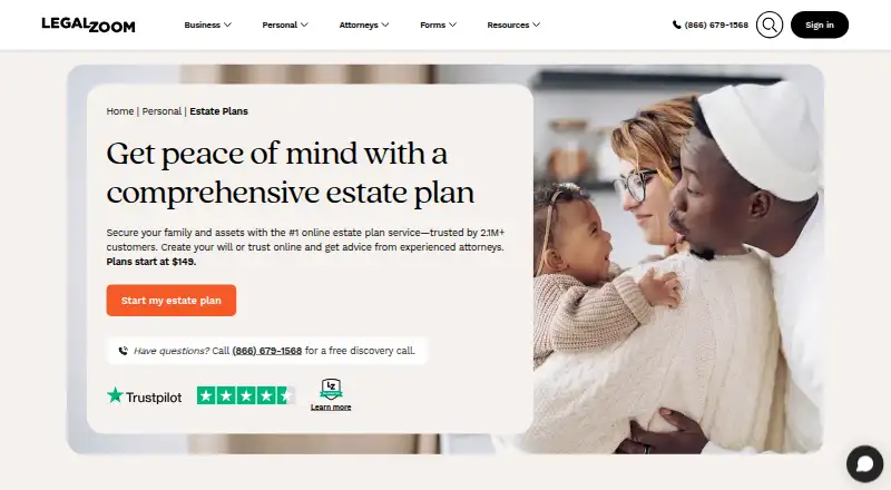 LegalZoom Estate Planning screenshot