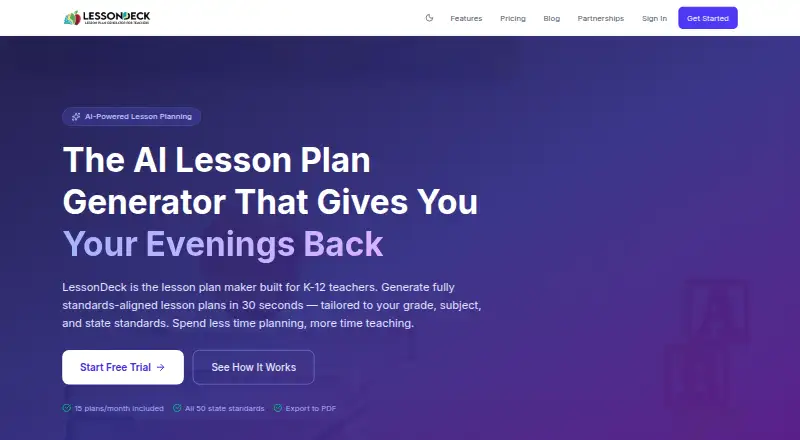 LessonDeck screenshot