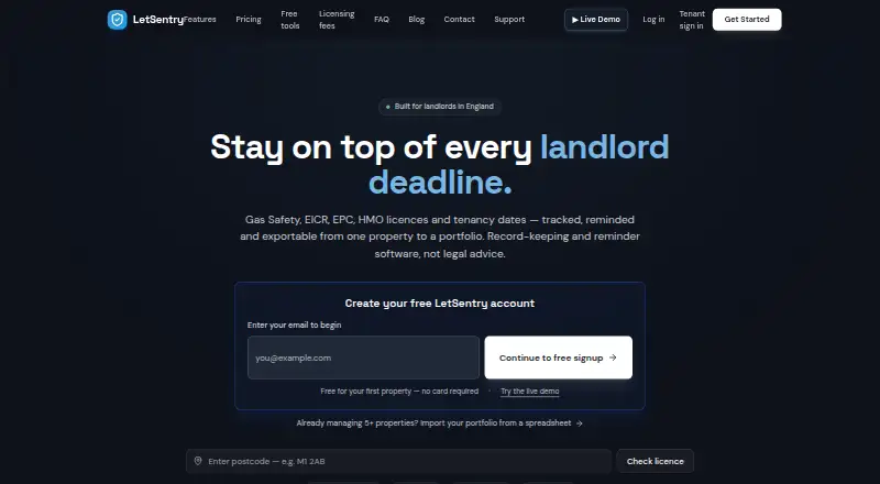 LetSentry screenshot