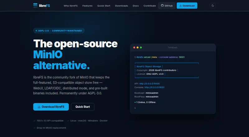 libreFS screenshot