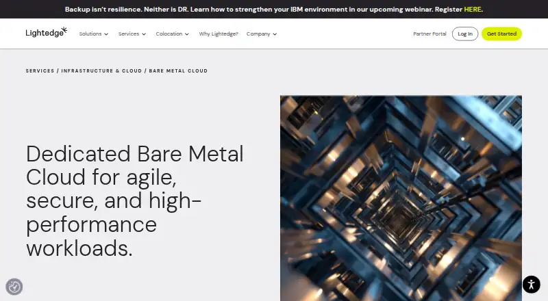 Lightedge Bare Metal Cloud screenshot