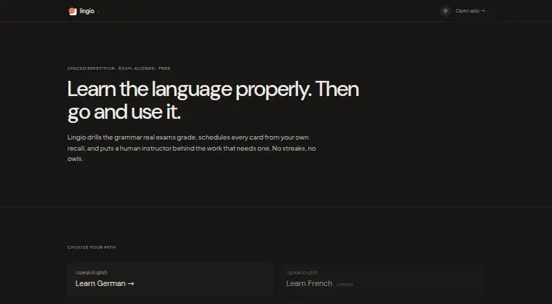 Lingio screenshot